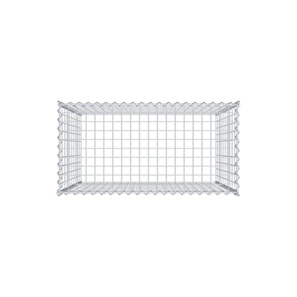 Gabion rapporté type 3 100 cm x 100 cm x 50 cm (L x H x P), mailles 5 cm x 10 cm, spirale