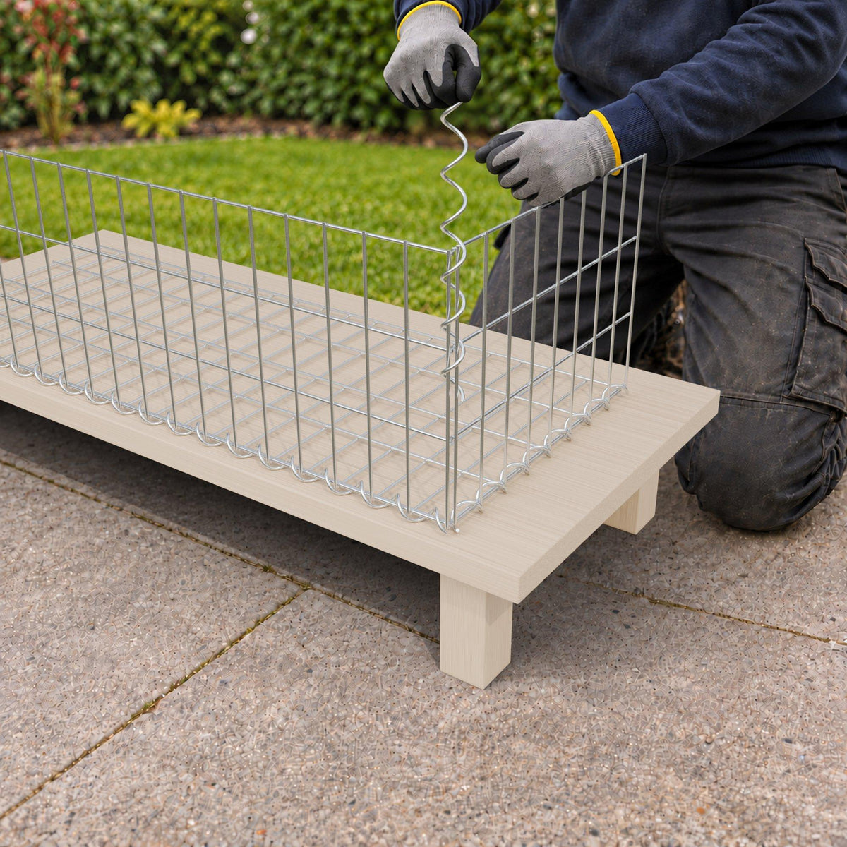 Gabion 100 cm x 30 cm x 40 cm (L x H x D), maskstorlek 5 cm x 10 cm, spiral