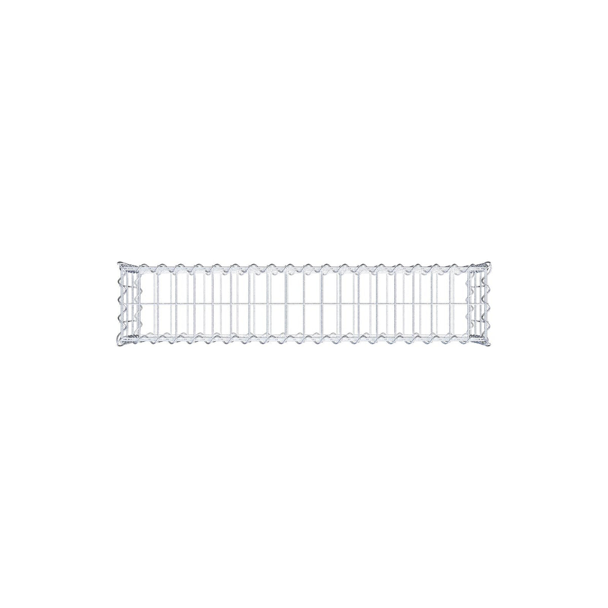 Gabione 100 cm x 30 cm x 20 cm (L x H x T), Maschenweite 5 cm x 10 cm, Spirale