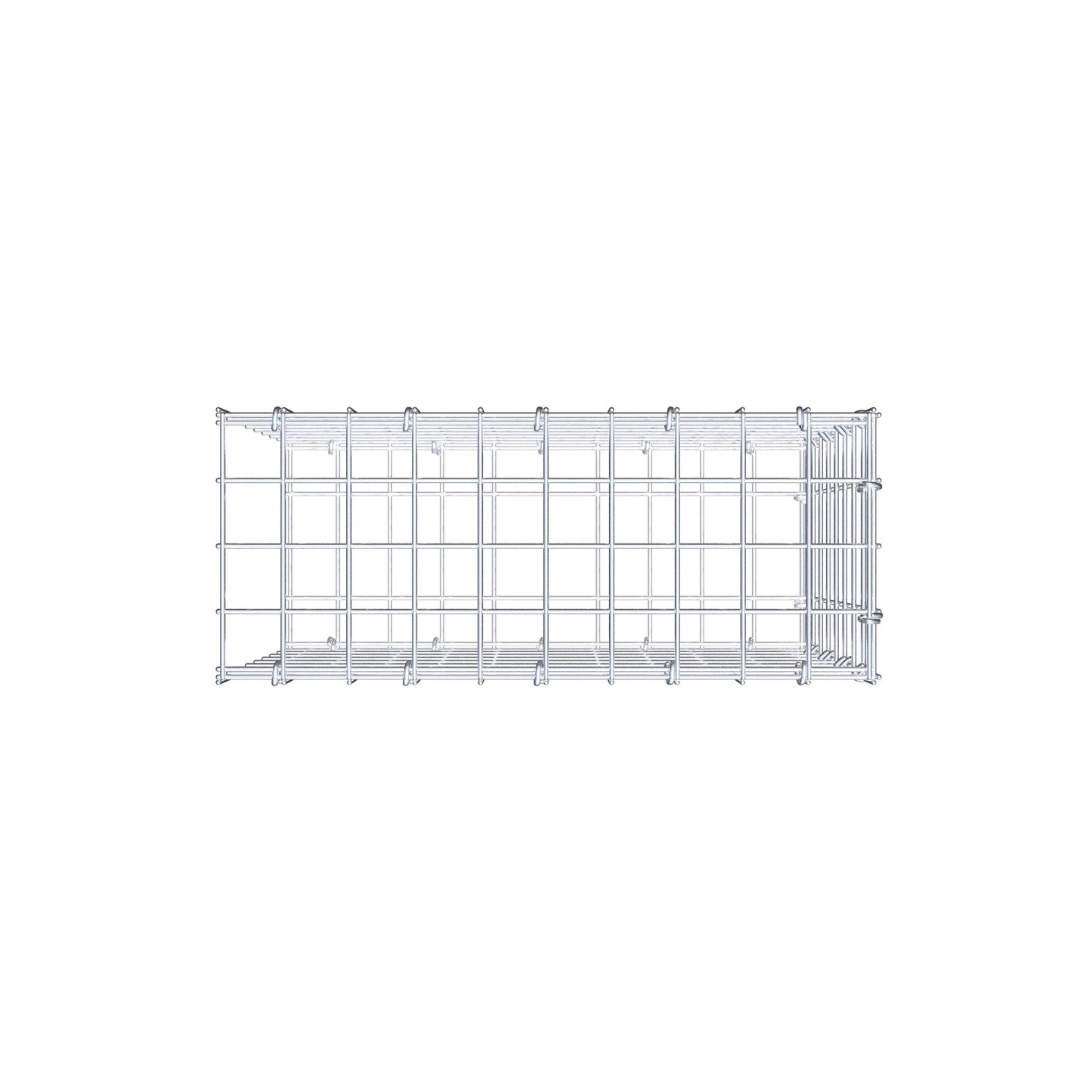 Fourche rapportée type 2 50 cm x 40 cm x 20 cm (L x H x P), mailles 5 cm x 5 cm, anneau C