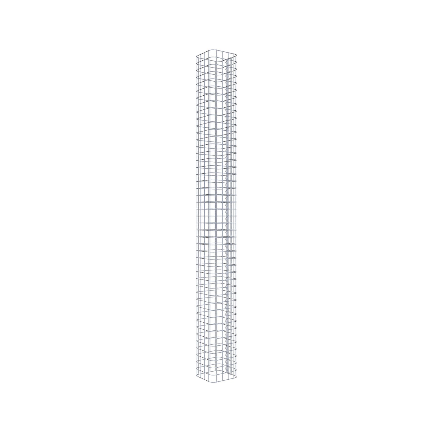 Colonne de gabion carrée 22 cm x 22 cm, 230 cm de hauteur, MW 5 cm x 5 cm