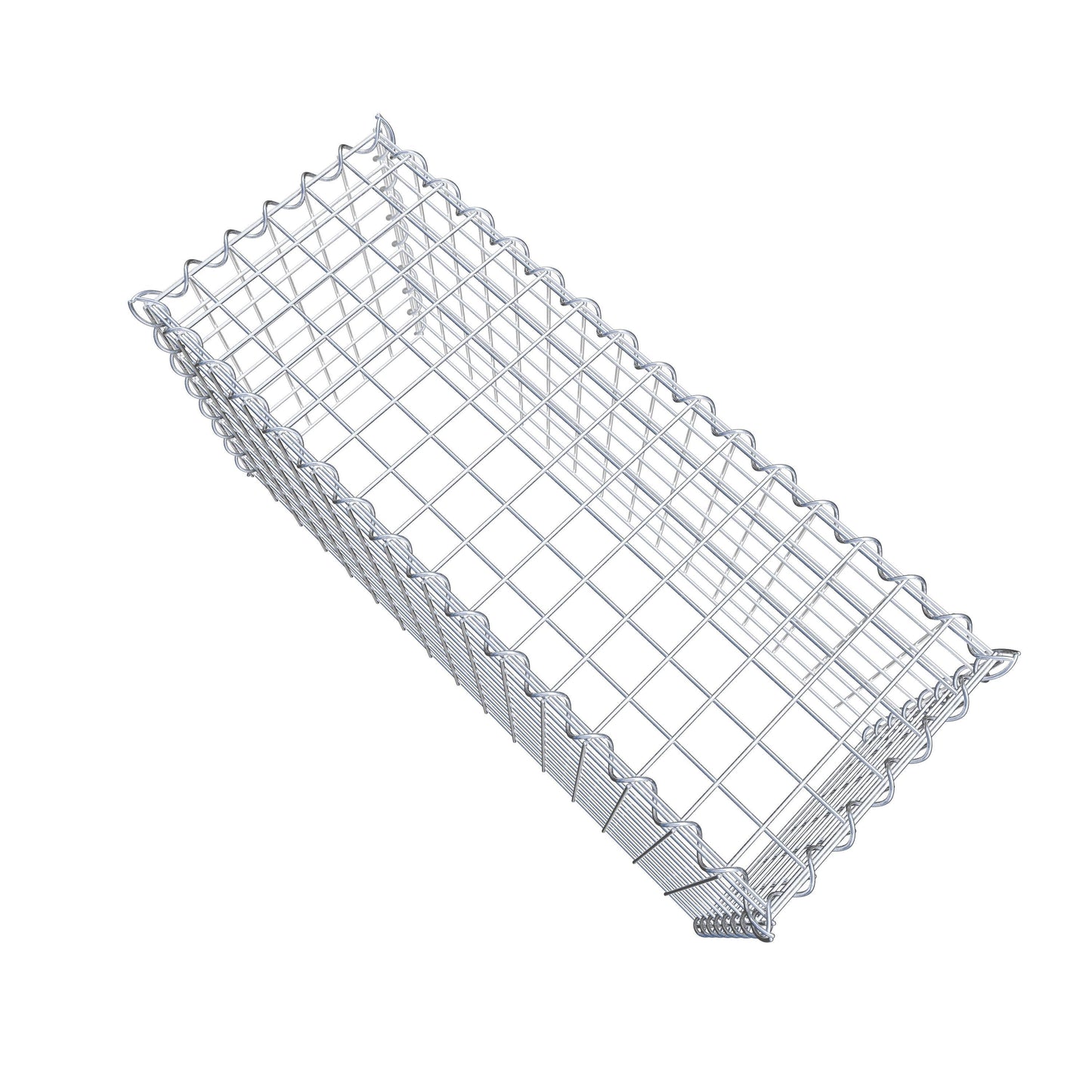 Opvokset gabion type 3 80 cm x 40 cm x 30 cm (L x H x D), maskestørrelse 5 cm x 5 cm, spiral