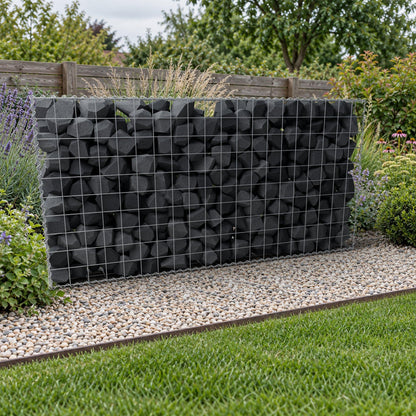 Gabion 200 cm x 100 cm x 20 cm (L x H x D), maskstorlek 10 cm x 10 cm, spiral