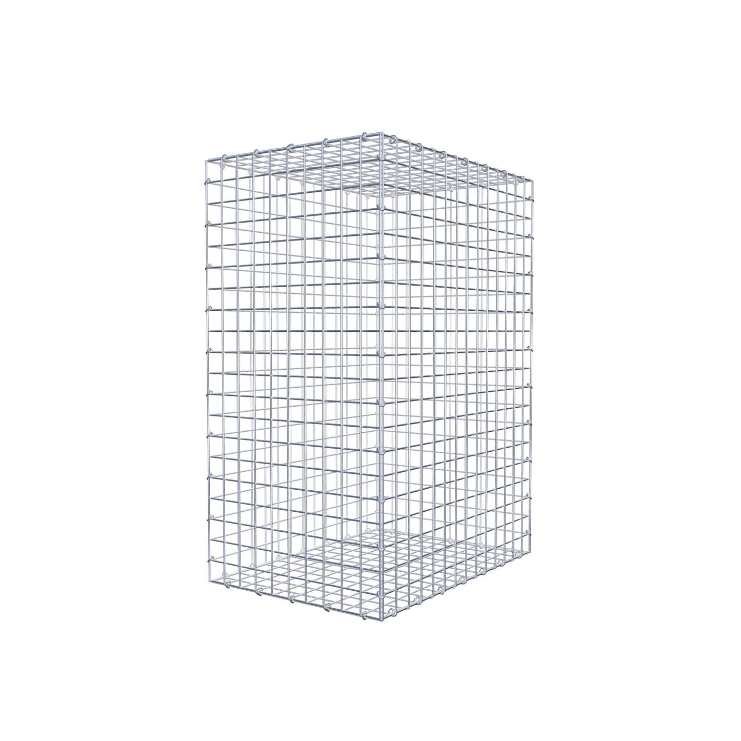 Gabião 100 cm x 70 cm x 50 cm (C x A x P), malhagem 5 cm x 5 cm, anel C