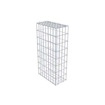 Gabione 80 cm x 40 cm x 20 cm (L x H x T), Maschenweite 5 cm x 10 cm, C-Ring
