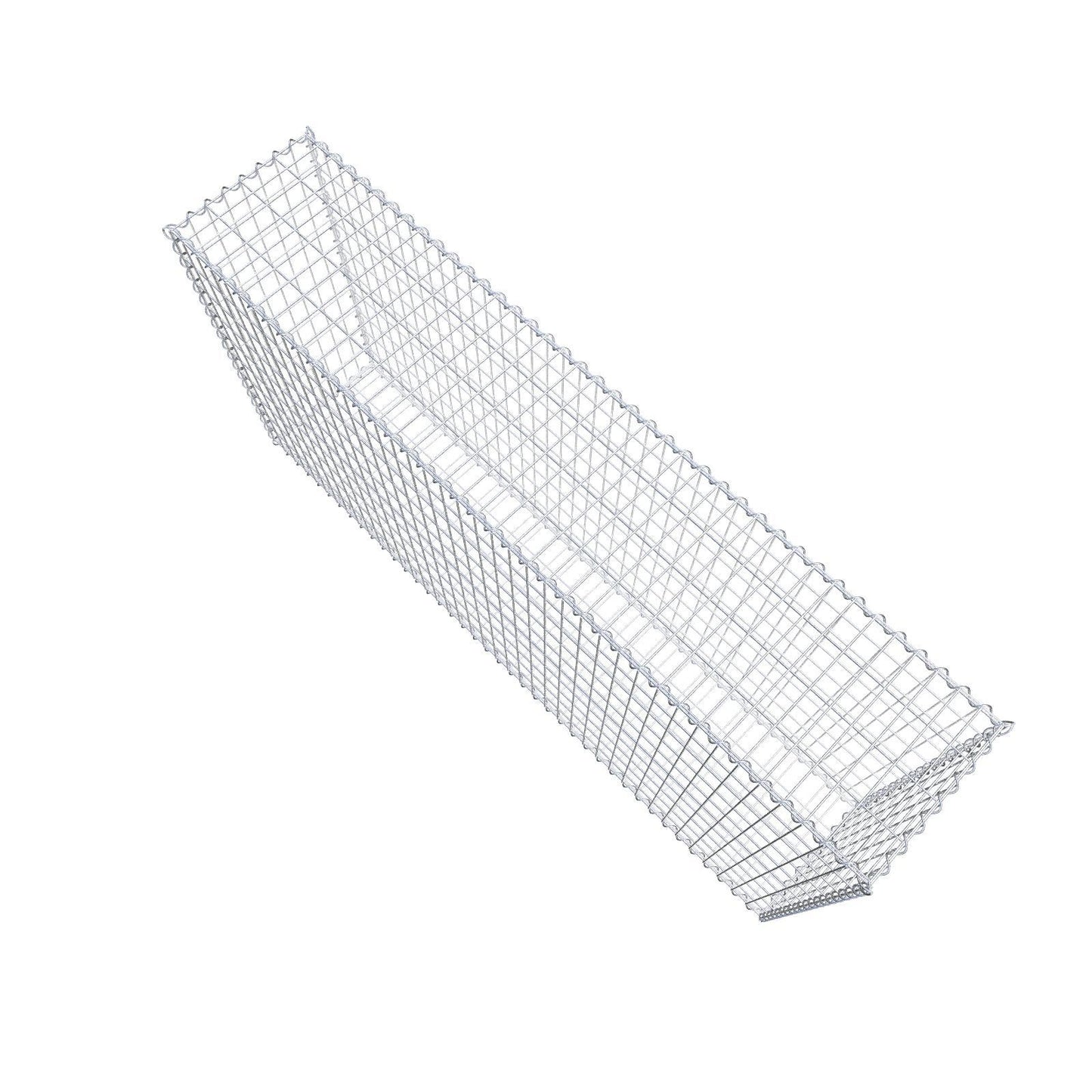 Gabião 200 cm x 100 cm x 40 cm (C x A x P), malhagem 5 cm x 10 cm, espiral