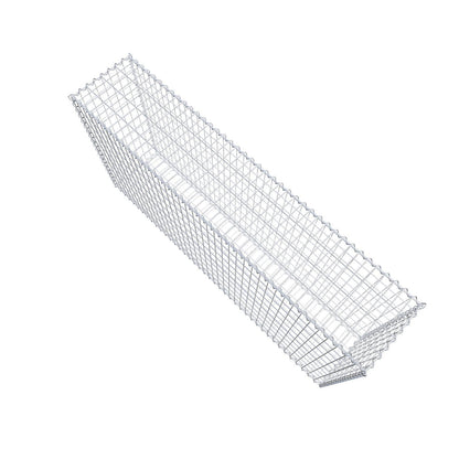 Gabião 200 cm x 100 cm x 40 cm (C x A x P), malhagem 5 cm x 10 cm, espiral