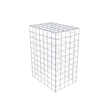 Monteret gabion type 3 100 cm x 70 cm x 50 cm (L x H x D), maskestørrelse 10 cm x 10 cm, C-ring