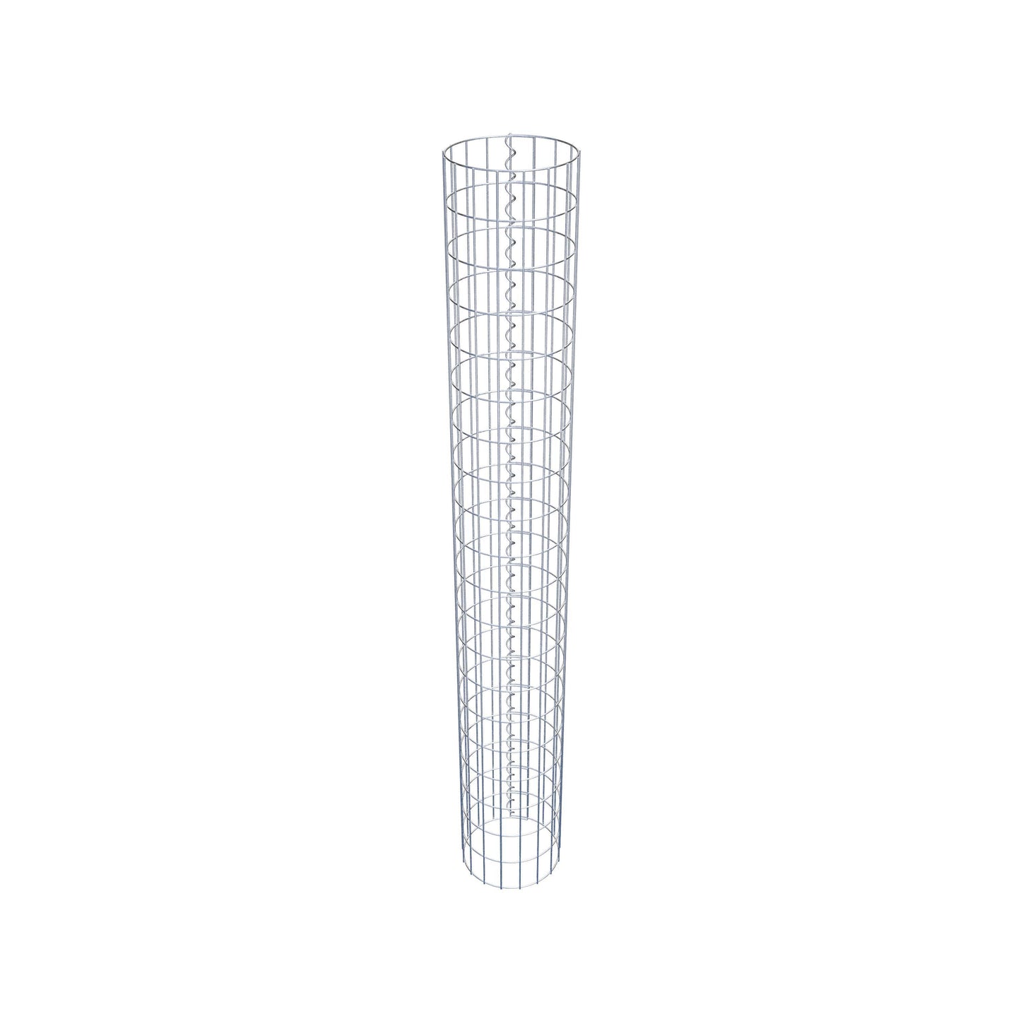 Round gabion column, hot-dip galvanized, 27 cm diameter, 200 cm height, MW 5 cm x 10 cm