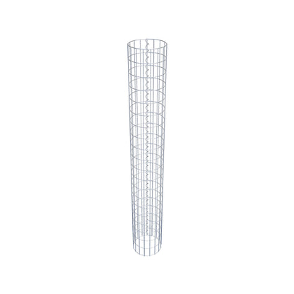 Round gabion column, hot-dip galvanized, 27 cm diameter, 200 cm height, MW 5 cm x 10 cm
