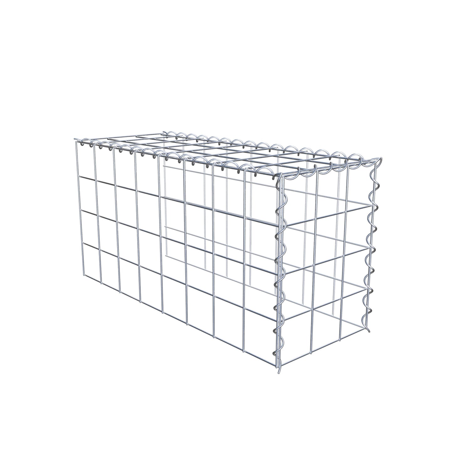 Gabion rapporté type 4 80 cm x 40 cm x 30 cm (L x H x P), mailles 10 cm x 10 cm, spirale