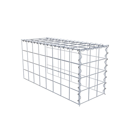 Gabion rapporté type 4 80 cm x 40 cm x 30 cm (L x H x P), mailles 10 cm x 10 cm, spirale
