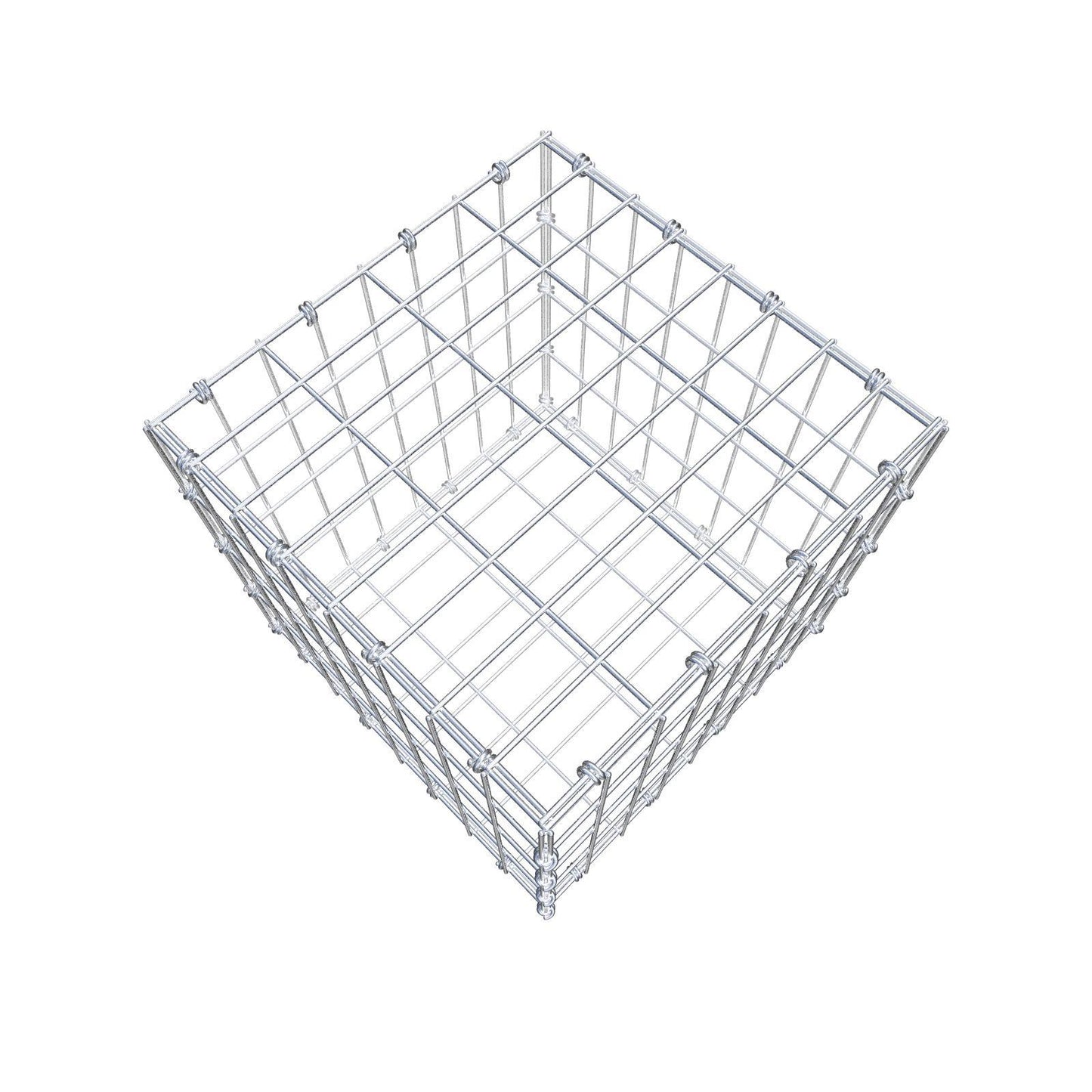 Gabion 40 cm x 40 cm x 40 cm (L x H x D), maskestørrelse 5 x 10 cm, spiralring