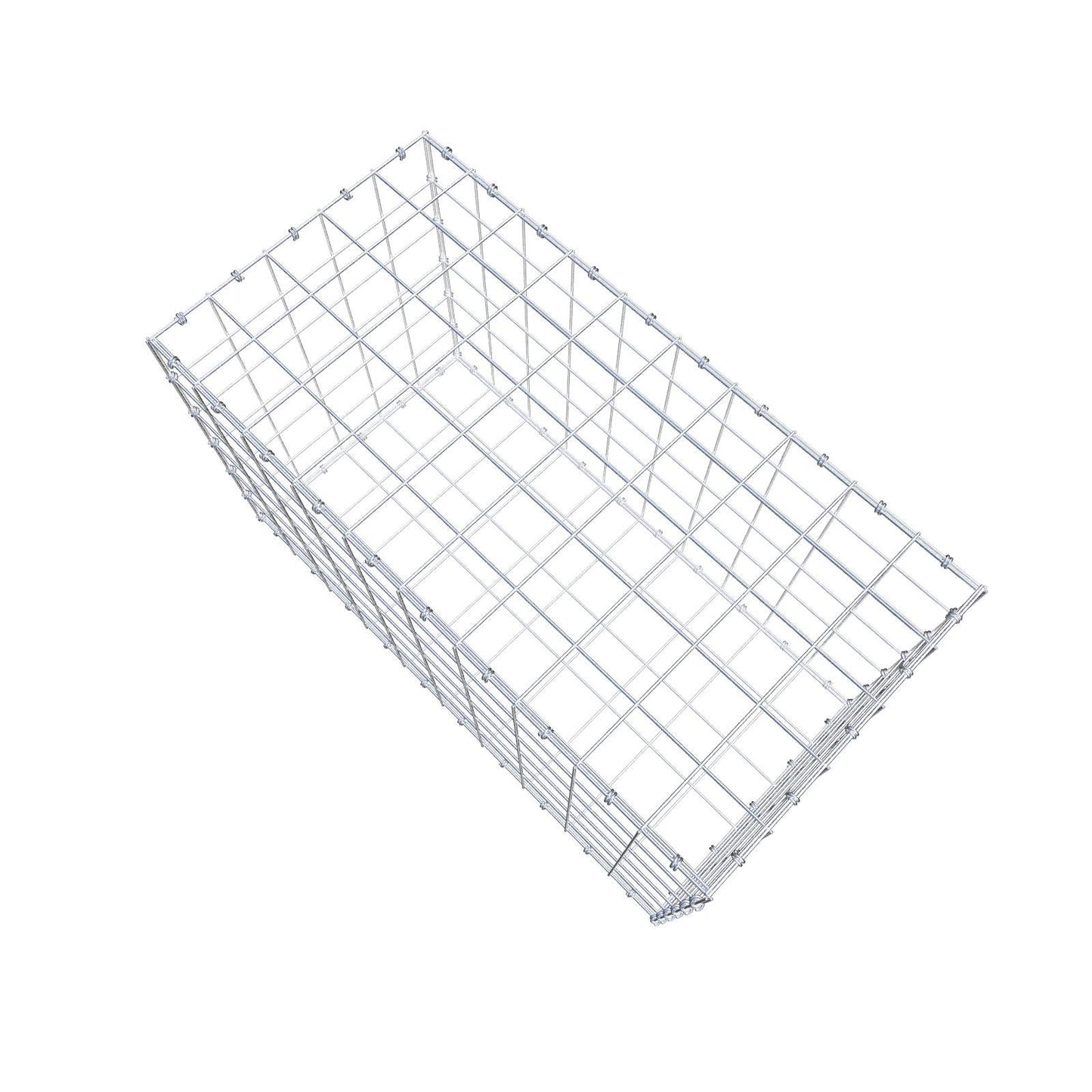 Gabião 100 cm x 60 cm x 50 cm (C x A x P), malhagem 10 x 10 cm, anel espiral