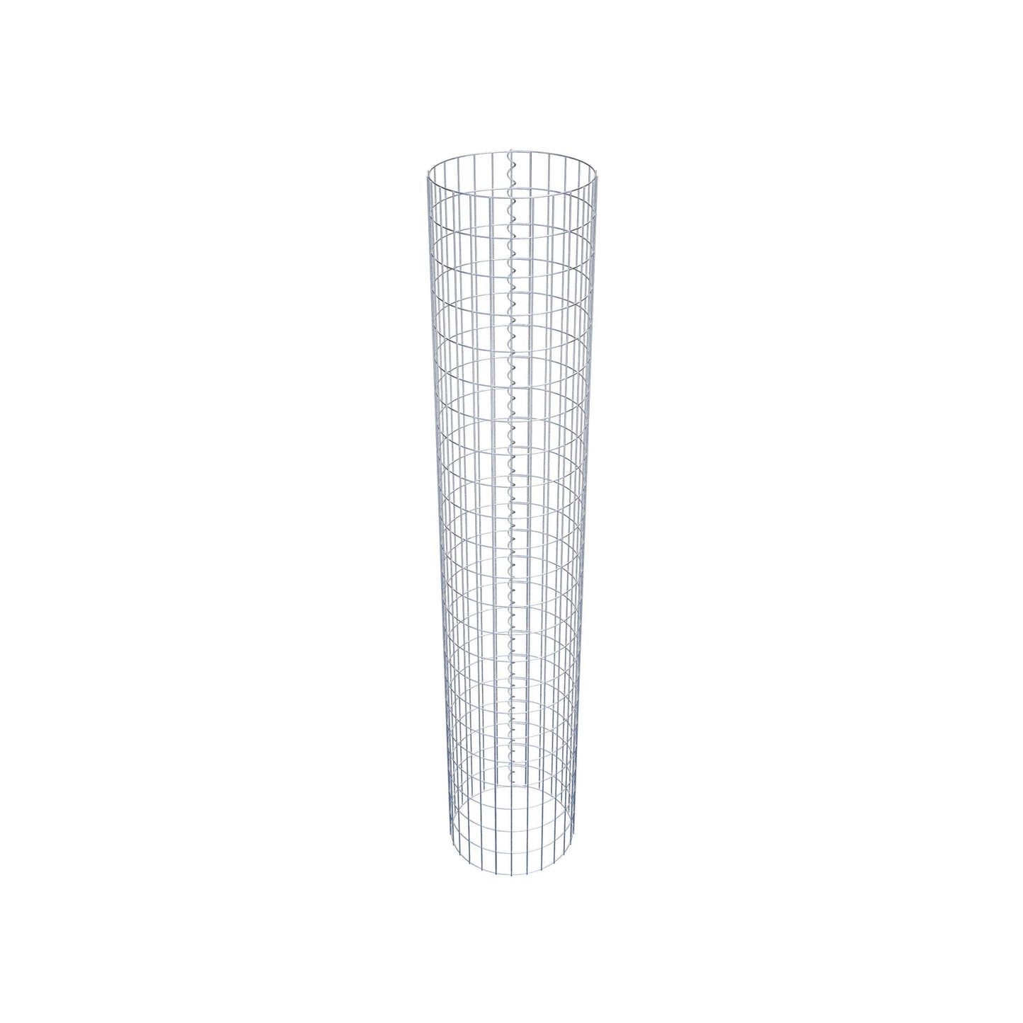 Columna de gaviones redonda 42 cm de diámetro, 230 cm de altura, malla 5 cm x 10 cm