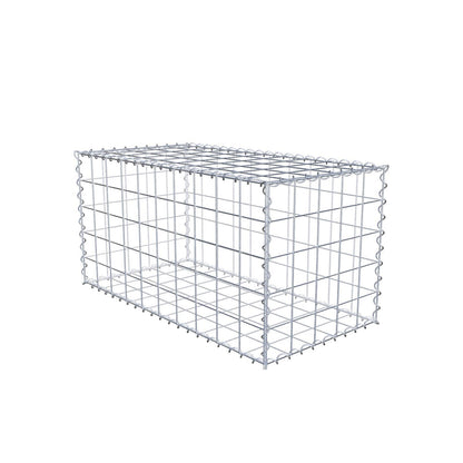 Set di 2 gabbioni 100 cm x 50 cm x 50 cm (L x H x P), maglia 10 x 10 cm, spirale