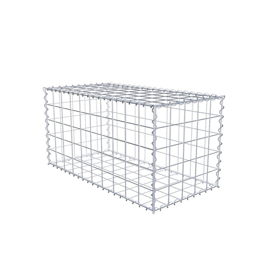 Juego de 2 gaviones de 100 cm x 50 cm x 50 cm (largo x alto x fondo), malla de 10 x 10 cm, en espiral