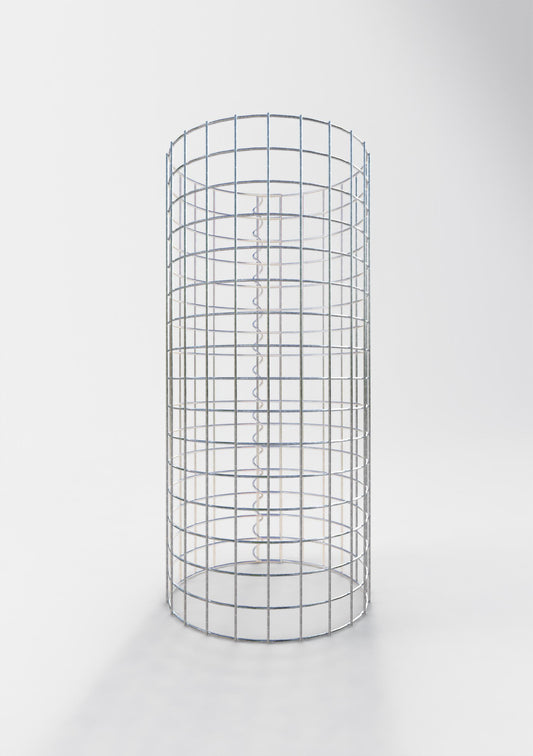Columna de gaviones redonda 37 cm de diámetro, 80 cm de altura, malla 5 cm x 5 cm