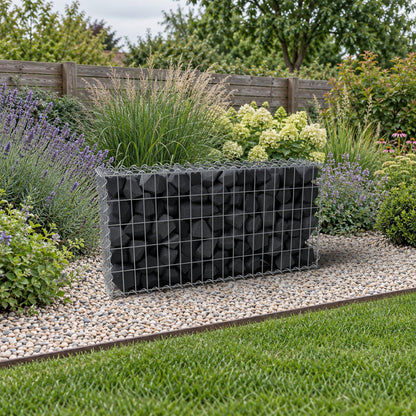 Gabione 100 cm x 50 cm x 20 cm (L x H x T), Maschenweite 5 cm x 10 cm, Spirale