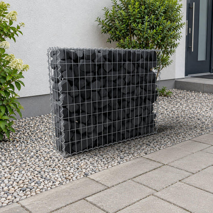 Gabbione 100 cm x 80 cm x 20 cm (L x H x P), maglia 5 cm x 10 cm, spirale