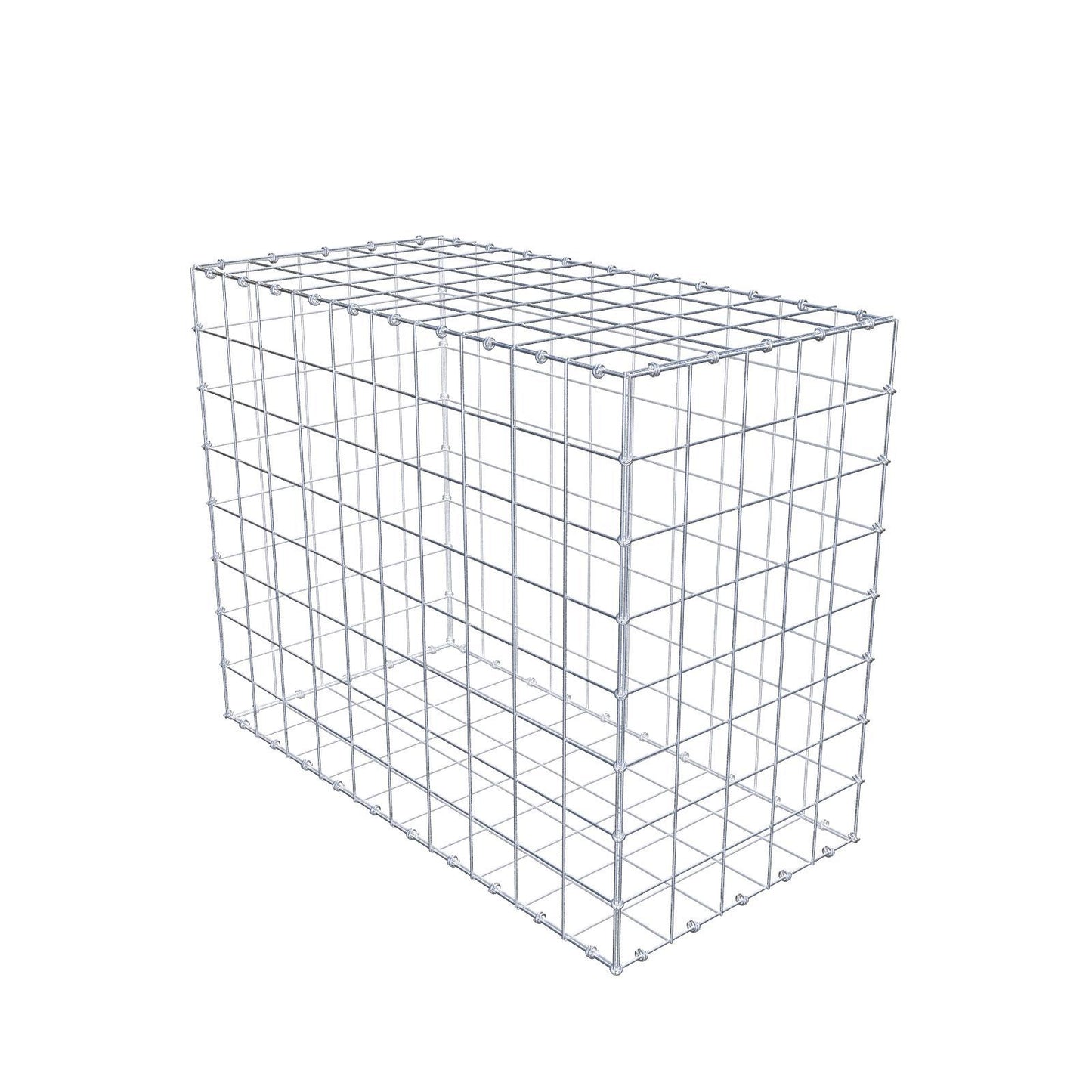 Gabione 100 cm x 80 cm x 50 cm (L x H x T), Maschenweite 10 x 10 cm, Spiralring