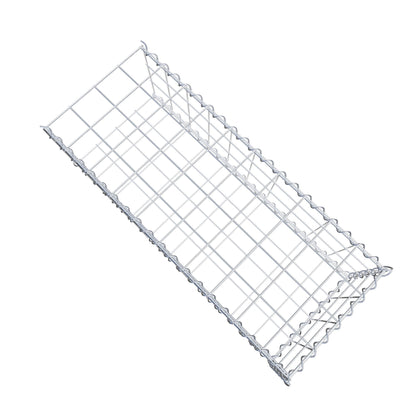 Opvokset gabion type 2 100 cm x 30 cm x 40 cm (L x H x D), maskestørrelse 10 cm x 10 cm, spiral