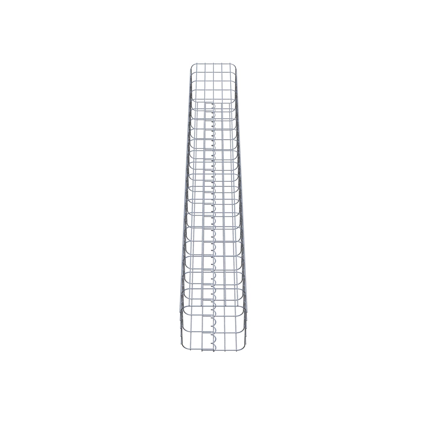 Gabionsøjle firkantet 27 cm x 27 cm, 200 cm høj, MW 5 cm x 10 cm