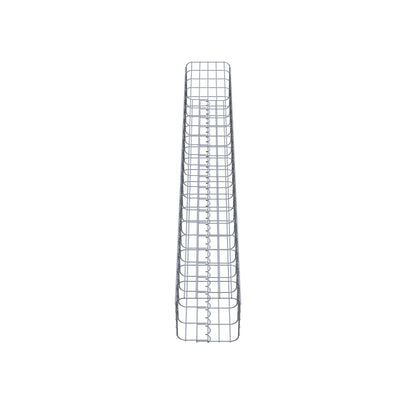 Gabionsøjle firkantet 27 cm x 27 cm, 200 cm høj, MW 5 cm x 10 cm