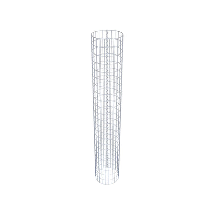 Colonna gabbionata rotonda 37 cm di diametro, 230 cm di altezza, maglia 5 cm x 10 cm