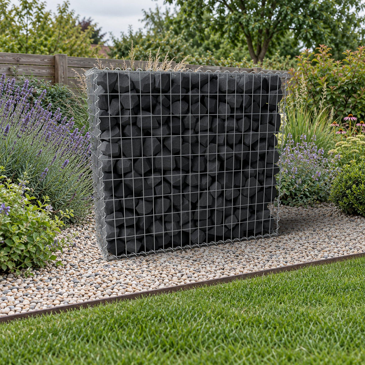 Gabione 100 cm x 90 cm x 30 cm (L x H x T), Maschenweite 5 cm x 10 cm, Spirale