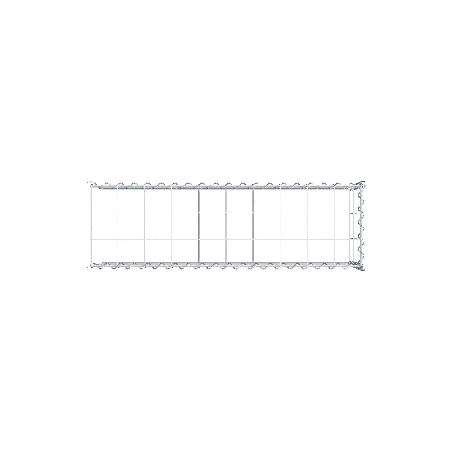 Gabion rapporté type 4 100 cm x 30 cm x 30 cm (L x H x P), mailles 10 cm x 10 cm, spirale