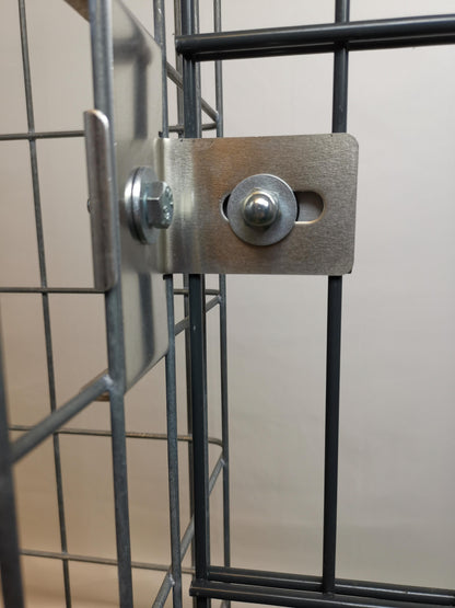 Klem met hekbeugel 5 x 10 cm voor dubbel gaas, aluminium