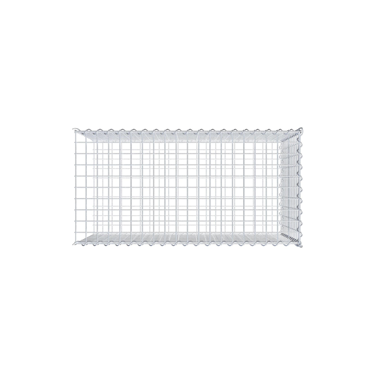 Grown-on gabion type 2 100 cm x 60 cm x 50 cm (L x H x D), mesh size 5 cm x 5 cm, spiral