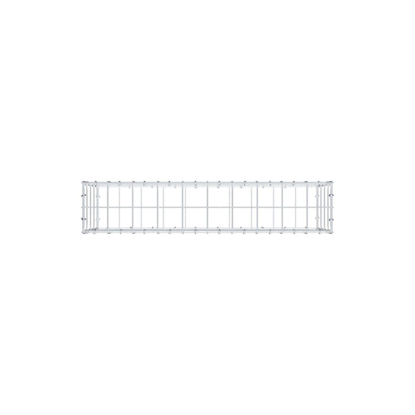 Gabion 100 cm x 40 cm x 20 cm (L x H x D), maskestørrelse 10 cm x 10 cm, C-ring
