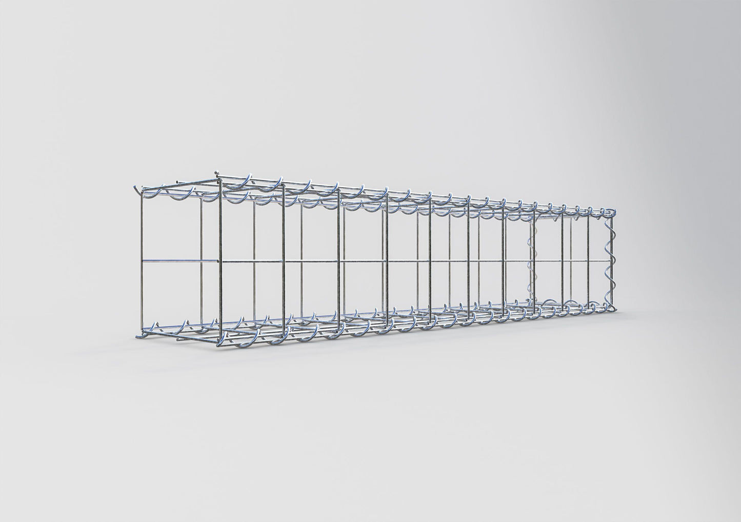 Add-on schanskorf type 2 100 cm x 20 cm x 20 cm (L x H x D), maaswijdte 10 cm x 10 cm, spiraal
