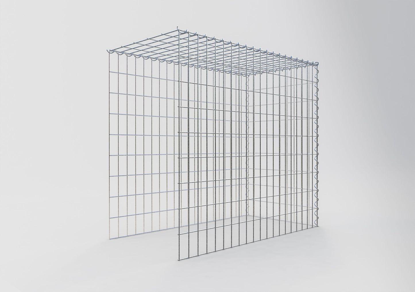 Gabion rapporté type 4 100 cm x 90 cm x 50 cm (L x H x P), mailles 5 cm x 10 cm, spirale