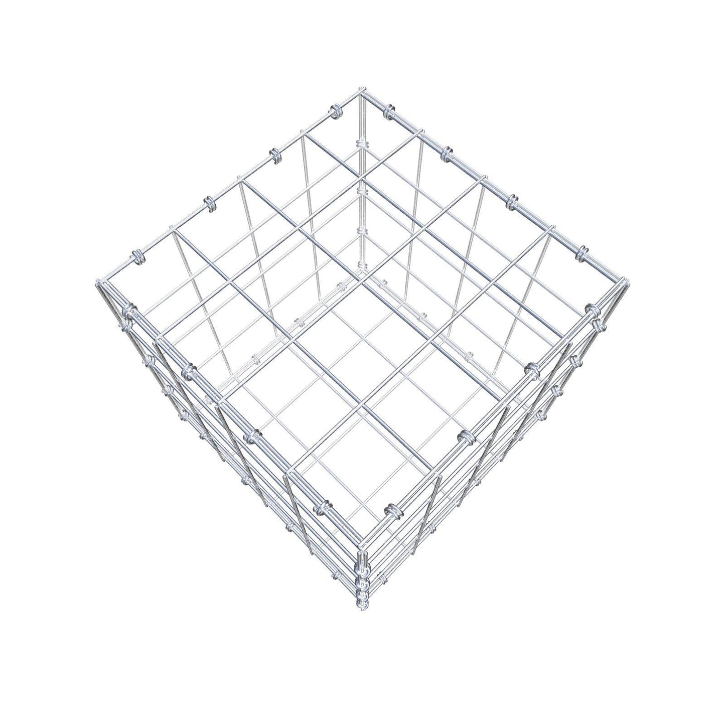 Gabione 40 cm x 40 cm x 40 cm (L x H x T), Maschenweite 10 x 10 cm, Spiralring