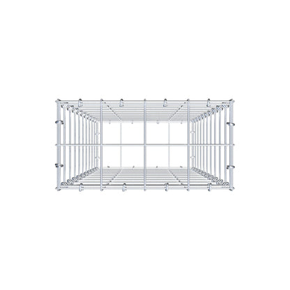 Gabion 100 cm x 40 cm x 20 cm (L x H x D), maskestørrelse 10 cm x 10 cm, C-ring