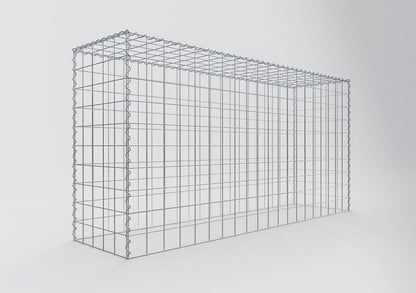 Gabion rapporté type 3 200 cm x 100 cm x 50 cm (L x H x P), mailles 10 cm x 10 cm, spirale