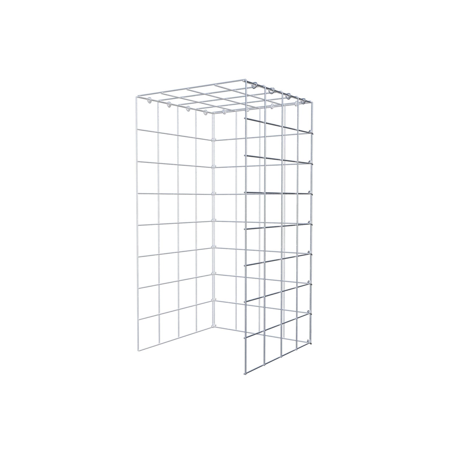 Fourche rapportée type 4 80 cm x 40 cm x 40 cm (L x H x P), mailles 10 cm x 10 cm, anneau C