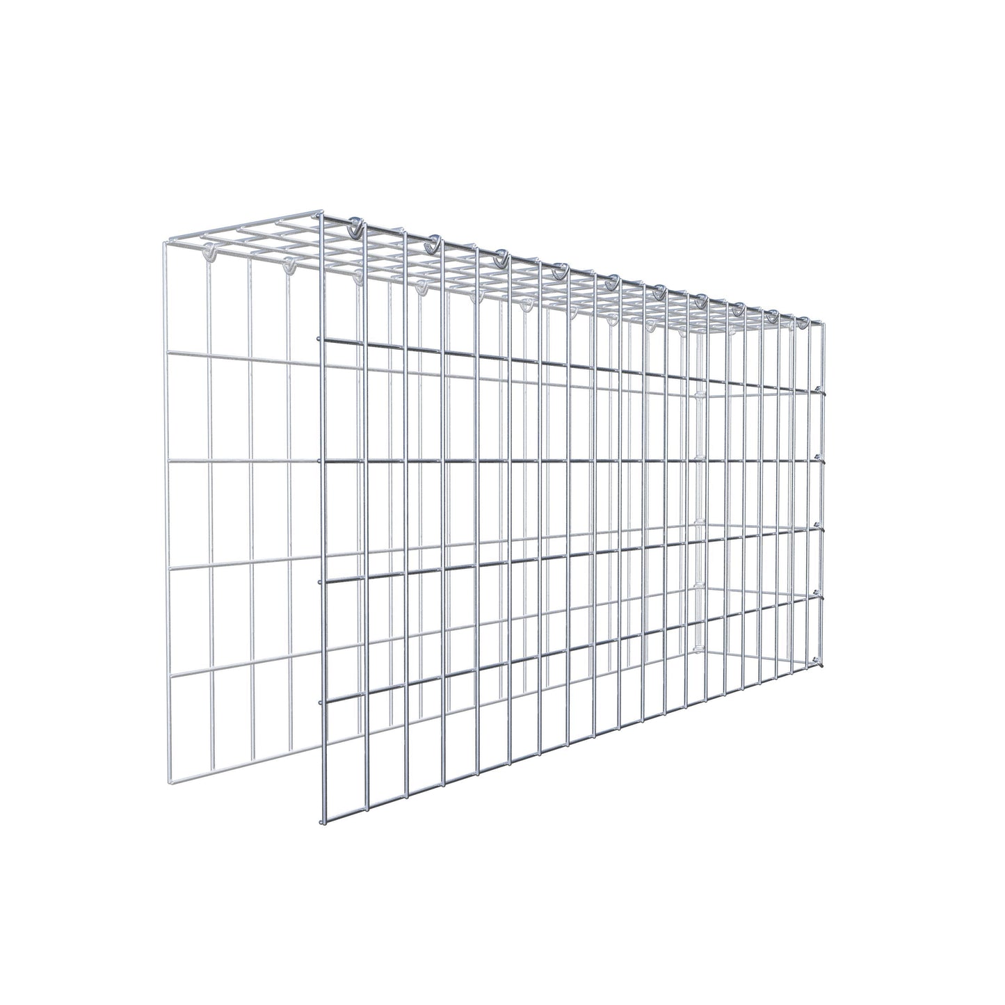 Fourche rapportée type 4 100 cm x 50 cm x 20 cm (L x H x P), maille 5 cm x 10 cm, anneau en C