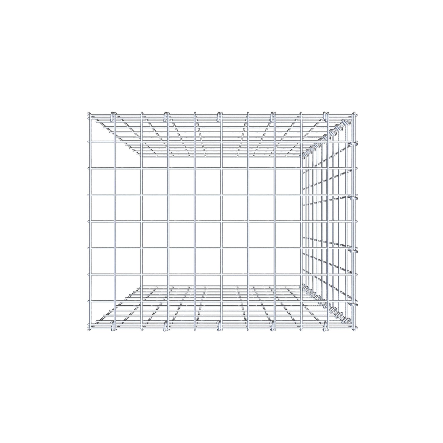 Monteret gabion type 4 100 cm x 50 cm x 40 cm (L x H x D), maskestørrelse 5 cm x 10 cm, C-ring