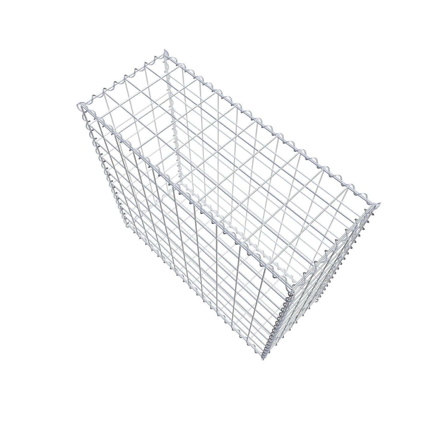 Gabbione 100 cm x 90 cm x 40 cm (L x H x P), maglia 10 cm x 10 cm, spirale
