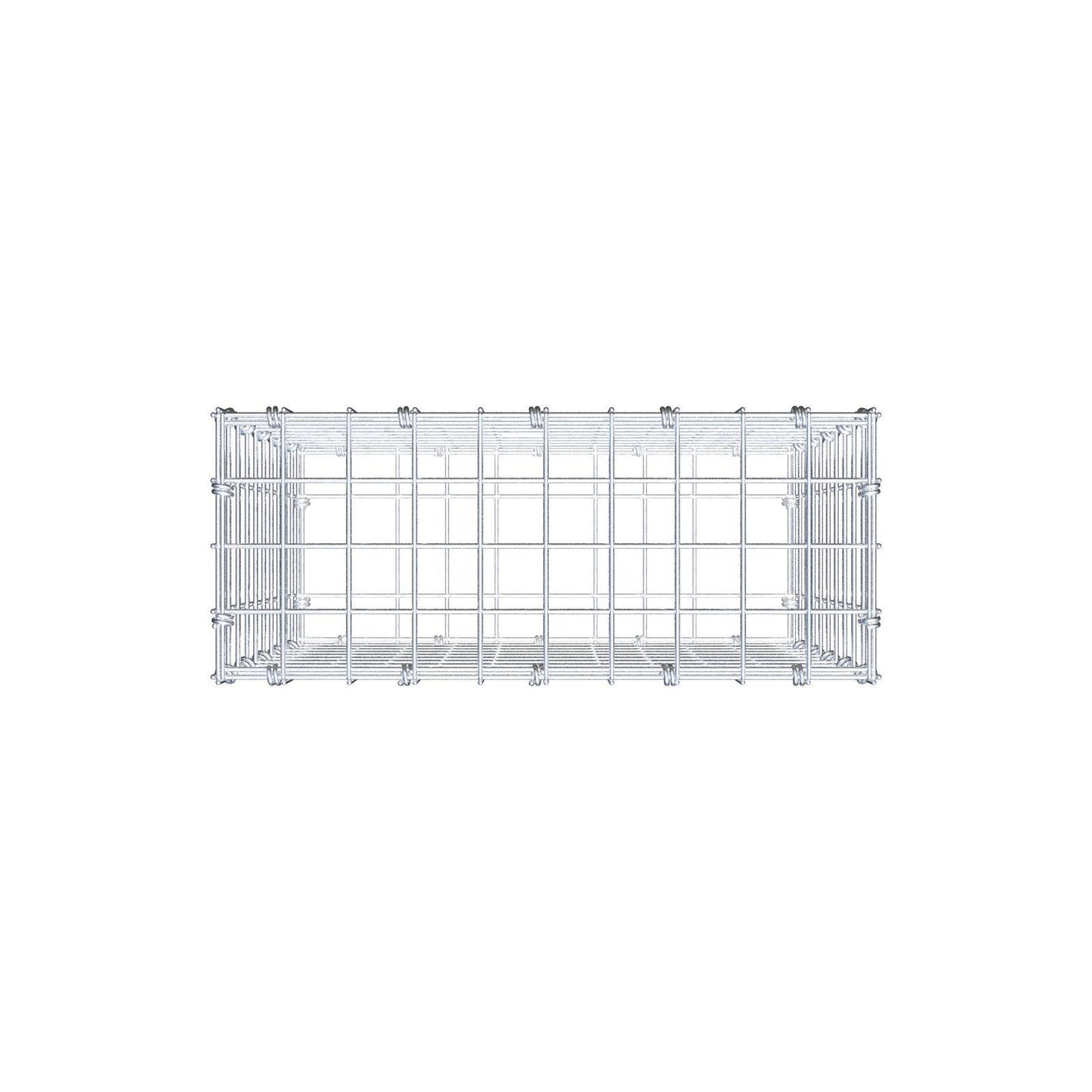Gabione 50 cm x 50 cm x 20 cm (L x H x T), Maschenweite 5 x 5 cm, Spiralring