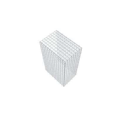 Gabbione fissabile tipo 4 100 cm x 60 cm x 40 cm (L x H x P), maglia 5 cm x 5 cm, anello a C