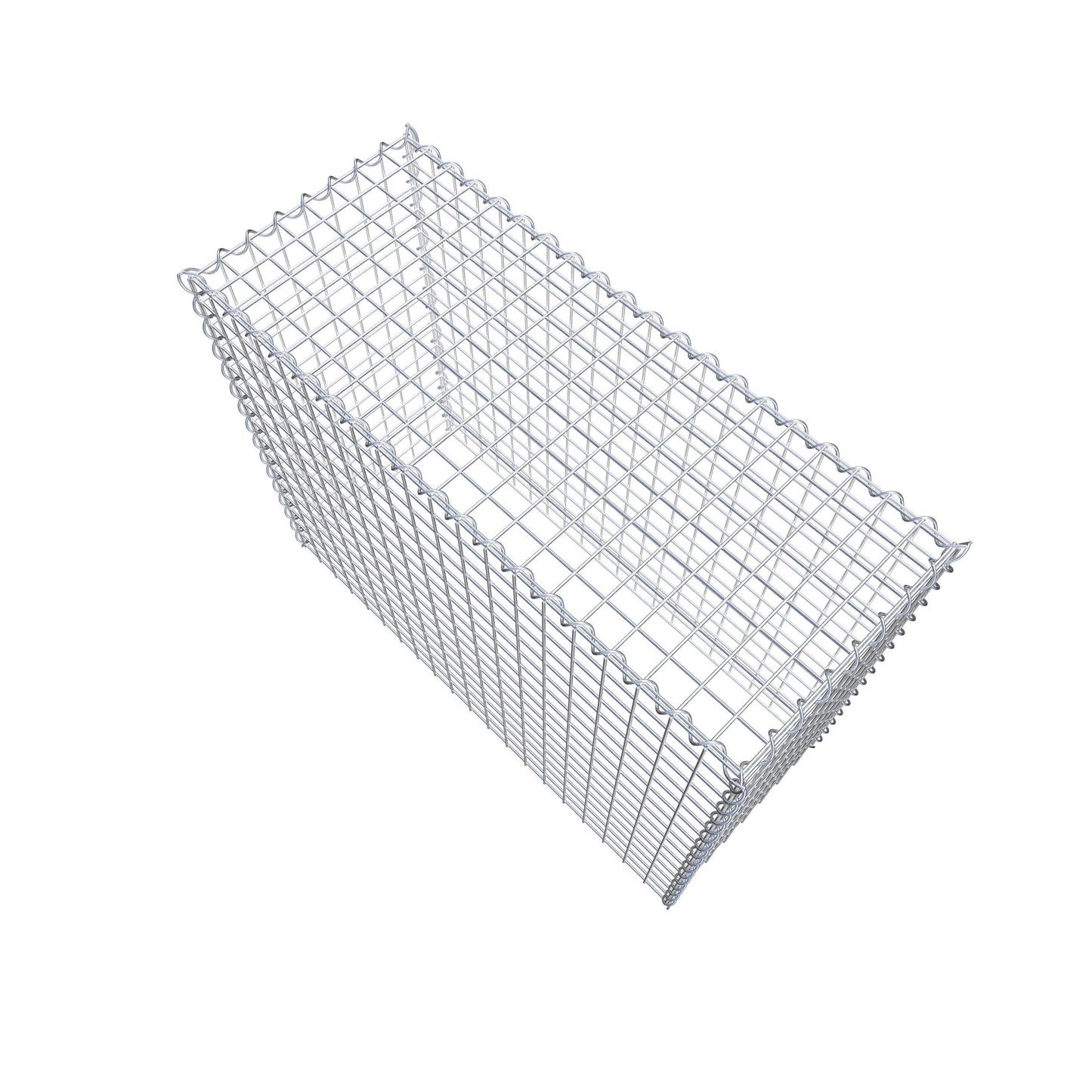 Opvokset gabion type 3 100 cm x 80 cm x 40 cm (L x H x D), maskestørrelse 5 cm x 5 cm, spiral