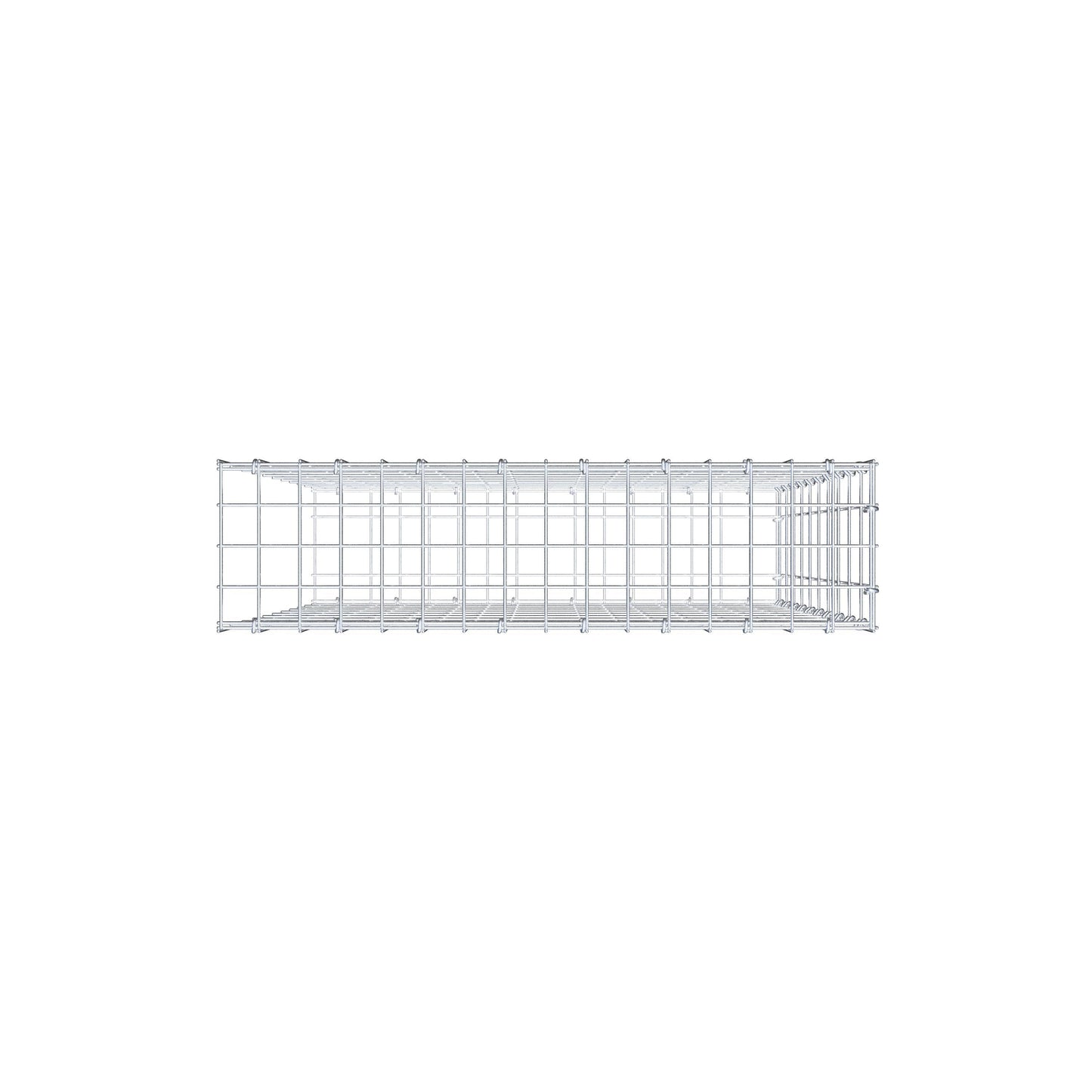 Opzetpaal type 2 100 cm x 80 cm x 20 cm, maaswijdte 5 cm x 10 cm, C-ring