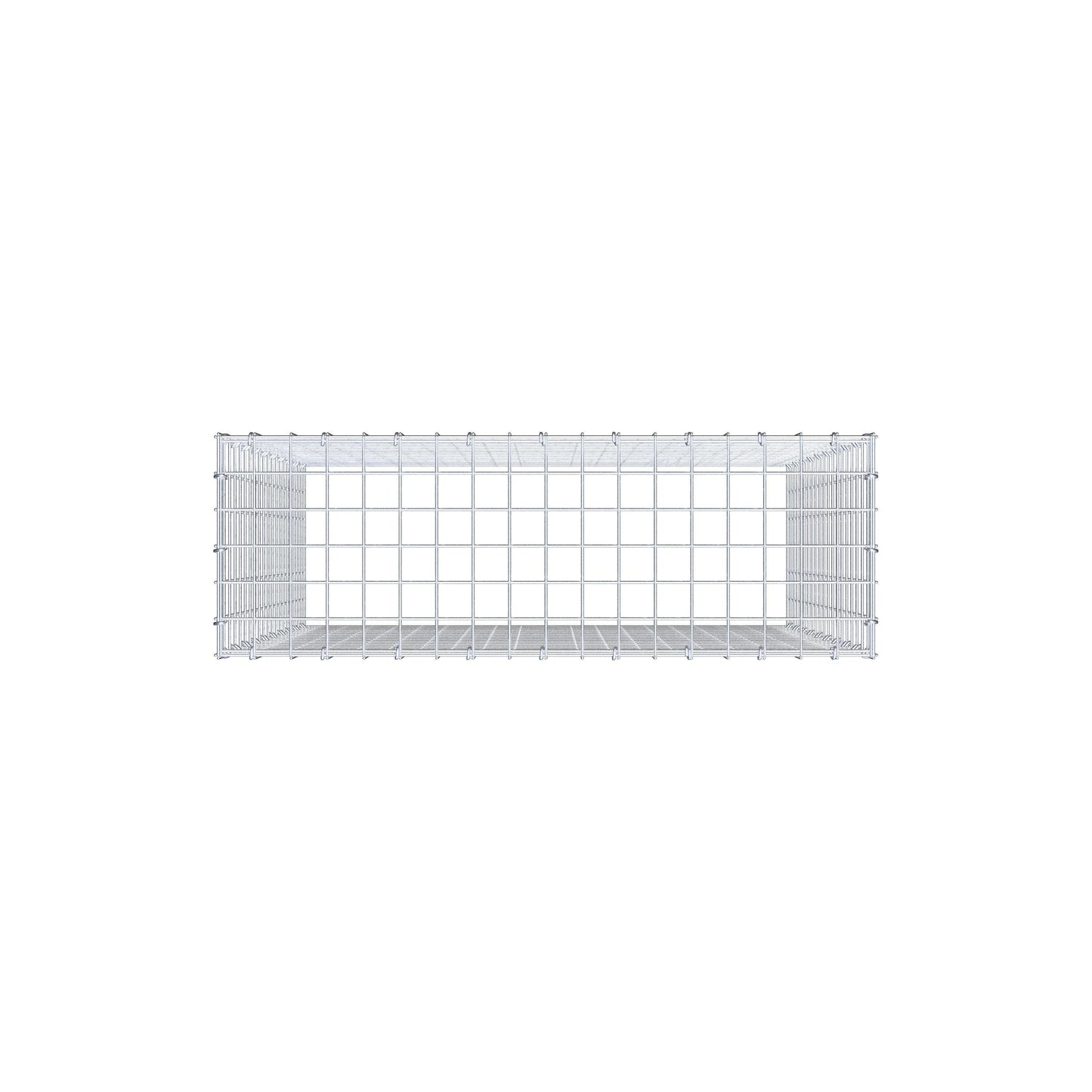 Fourche rapportée type 3 100 cm x 90 cm x 30 cm (L x H x P), mailles 5 cm x 5 cm, anneau en C