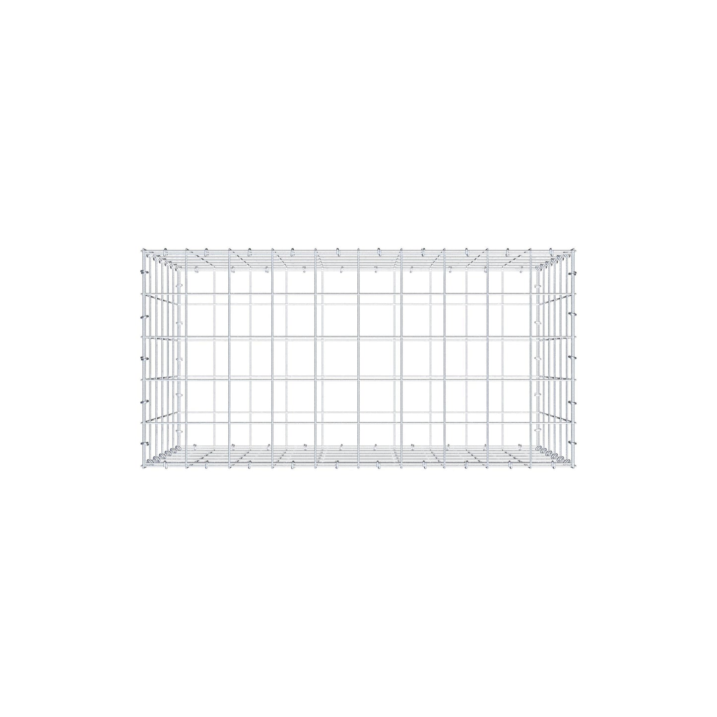 Gabion 100 cm x 60 cm x 50 cm (L x H x P), mailles 10 cm x 10 cm, anneau en C