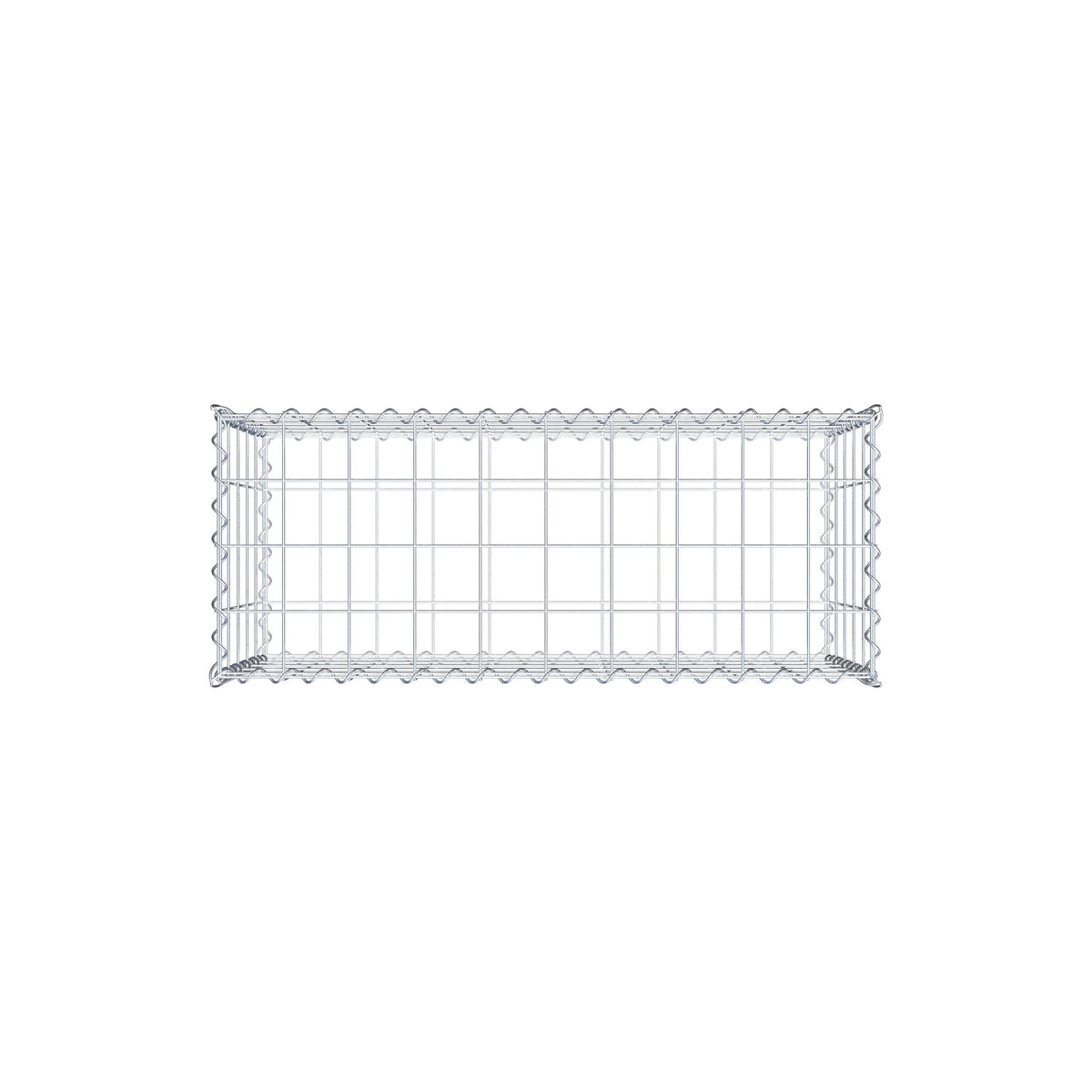 Gabbione 100 cm x 50 cm x 40 cm (L x H x P), maglia 10 cm x 10 cm, spirale